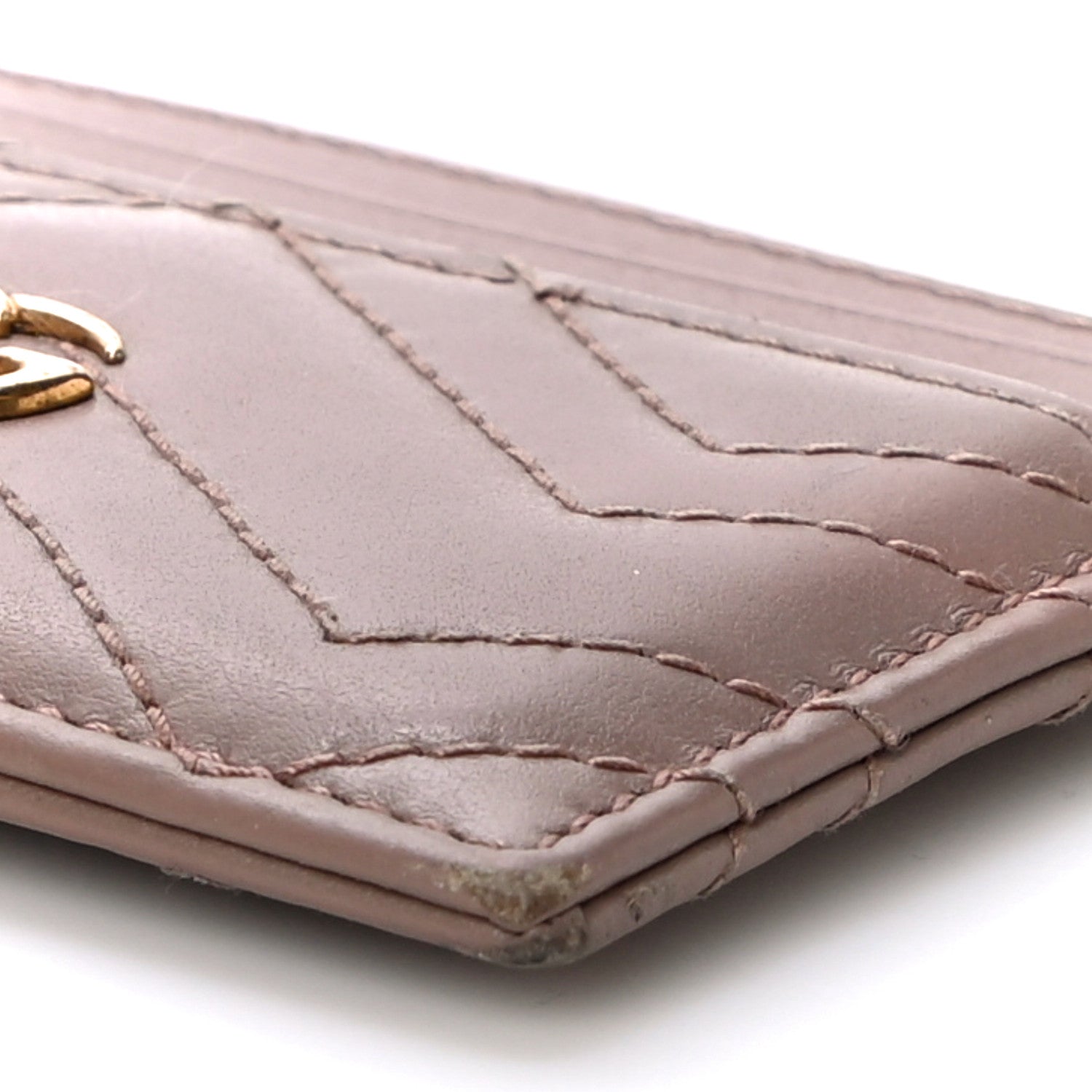 Gucci Calfskin Matelasse GG Marmont Card Holder Porcelain Rose 9 of 10