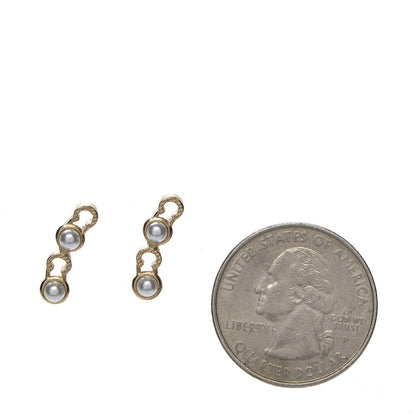 Chanel Pearl Coco Earrings Gold 2 of 4