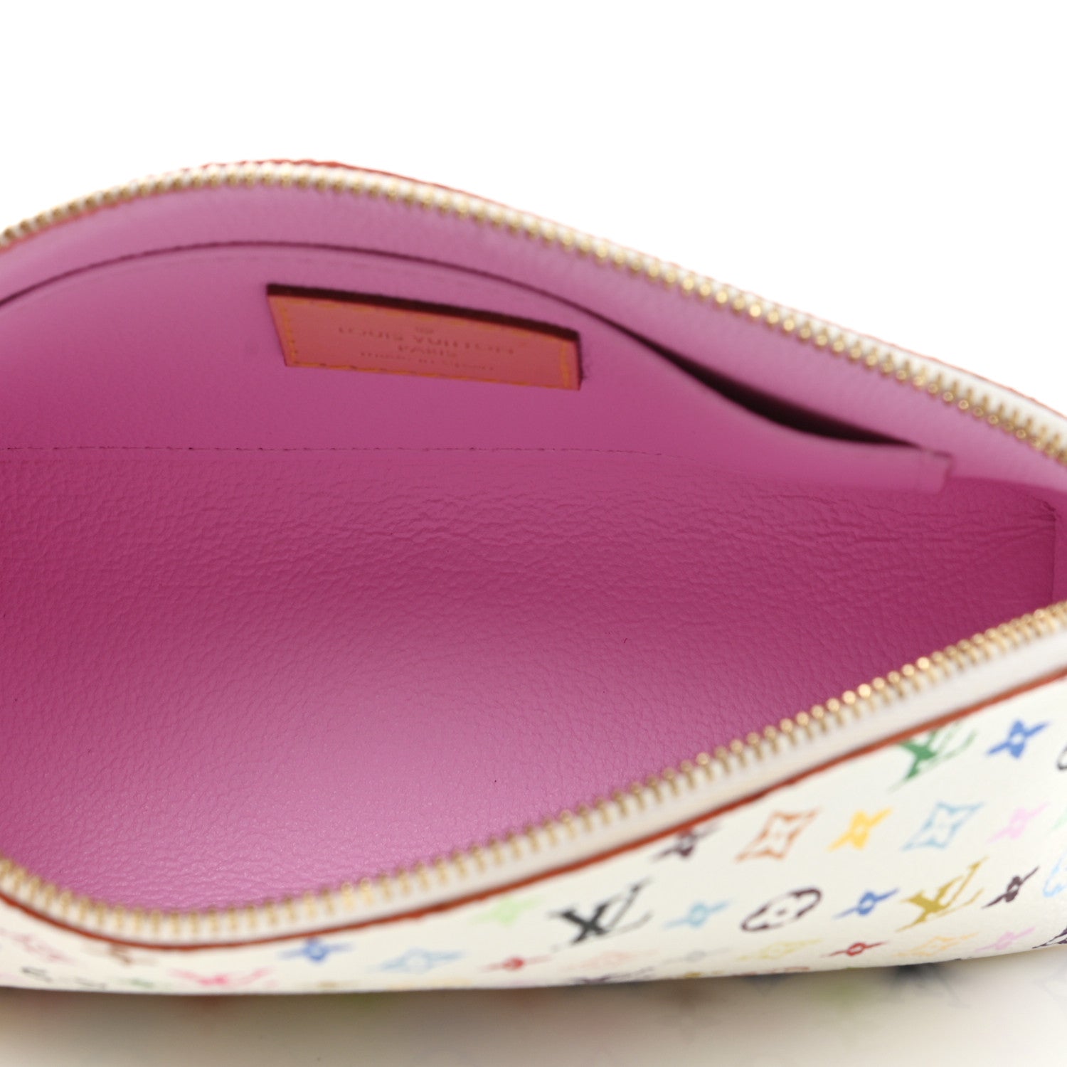 Louis Vuitton Monogram Multicolor Cosmetic Pouch White Litchi 5 of 7