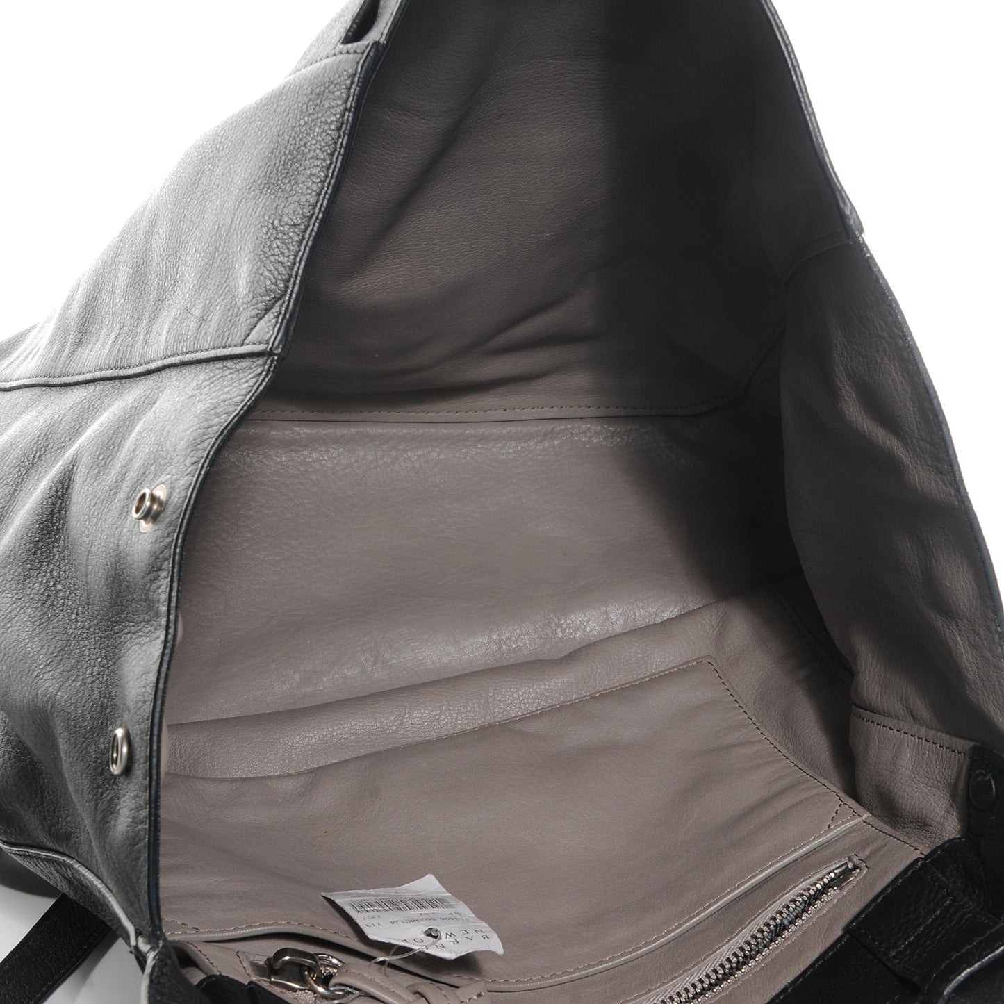 Leather Large Backpack Black