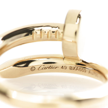 Cartier 18K Yellow Gold Juste Un Clou Ring 49 4.75 5 of 7