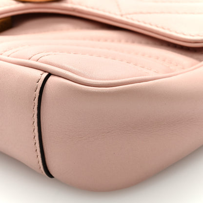 Gucci Calfskin Matelasse Mini GG Marmont Shoulder Bag Perfect Pink 9 of 9