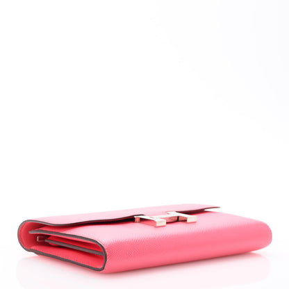 Hermes Epsom Constance Long Wallet Rose Azalee 4 of 11