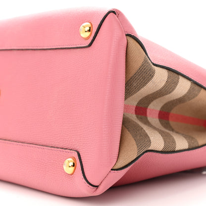 Burberry Grainy Calfskin House Check Medium Banner Tote Mauve Pink 10 of 18