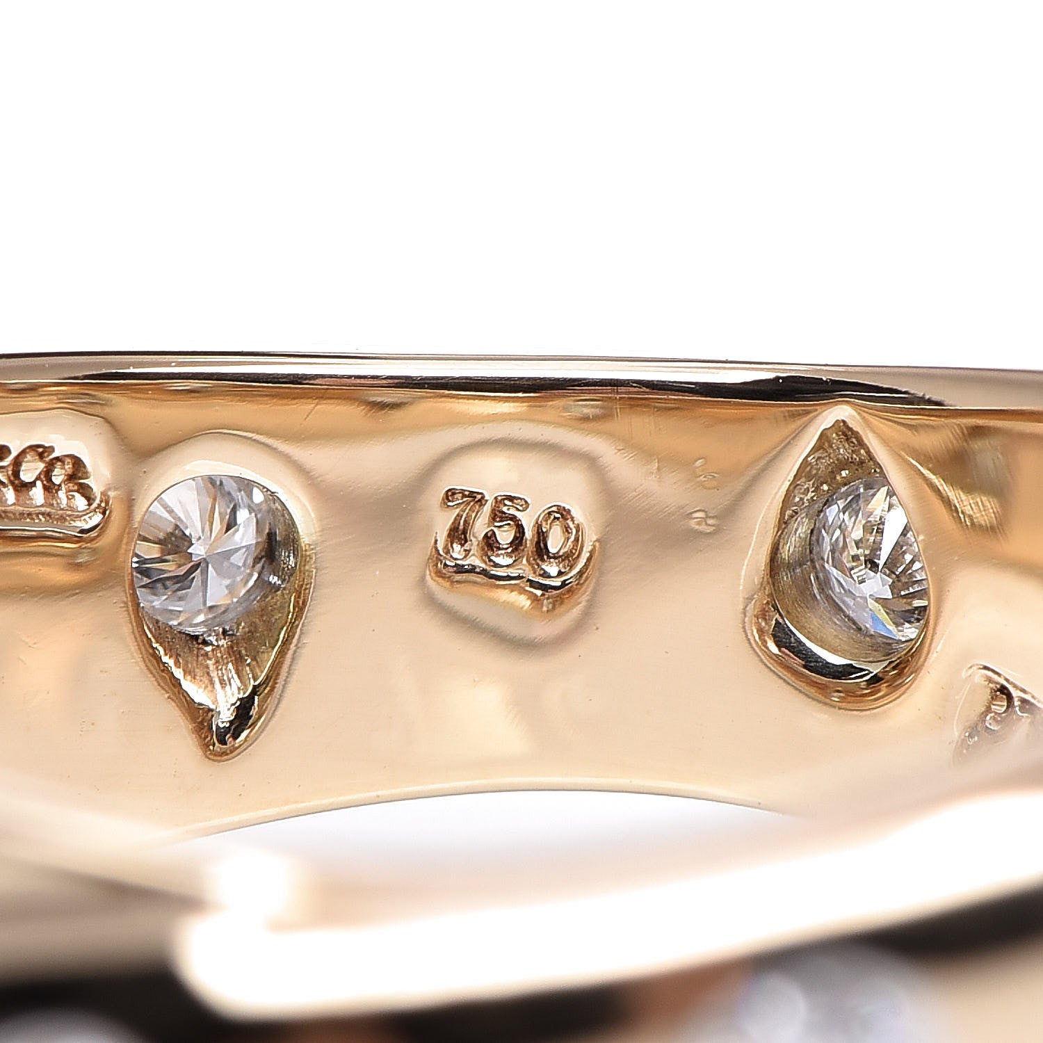Tiffany 18K Yellow Gold Platinum Diamond Etoile Twist Band Ring 53 6.25 5 of 6