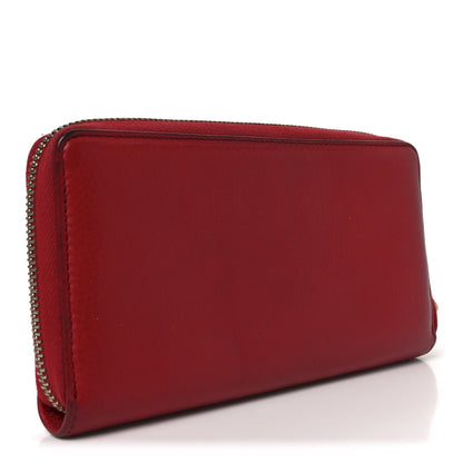 Gucci Pebbled Calfskin Soho Zip Around Wallet Red 3 of 7