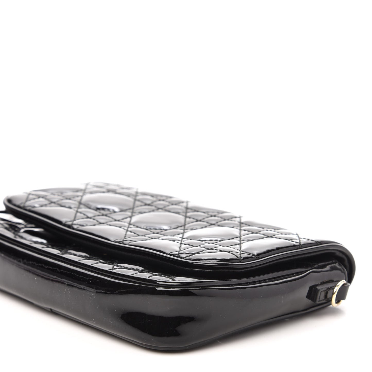 Patent Cannage Wallet on Chain Pouch Black