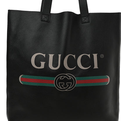 Gucci Calfskin Mens Logo Vertical Shopping Tote Black 8 of 10