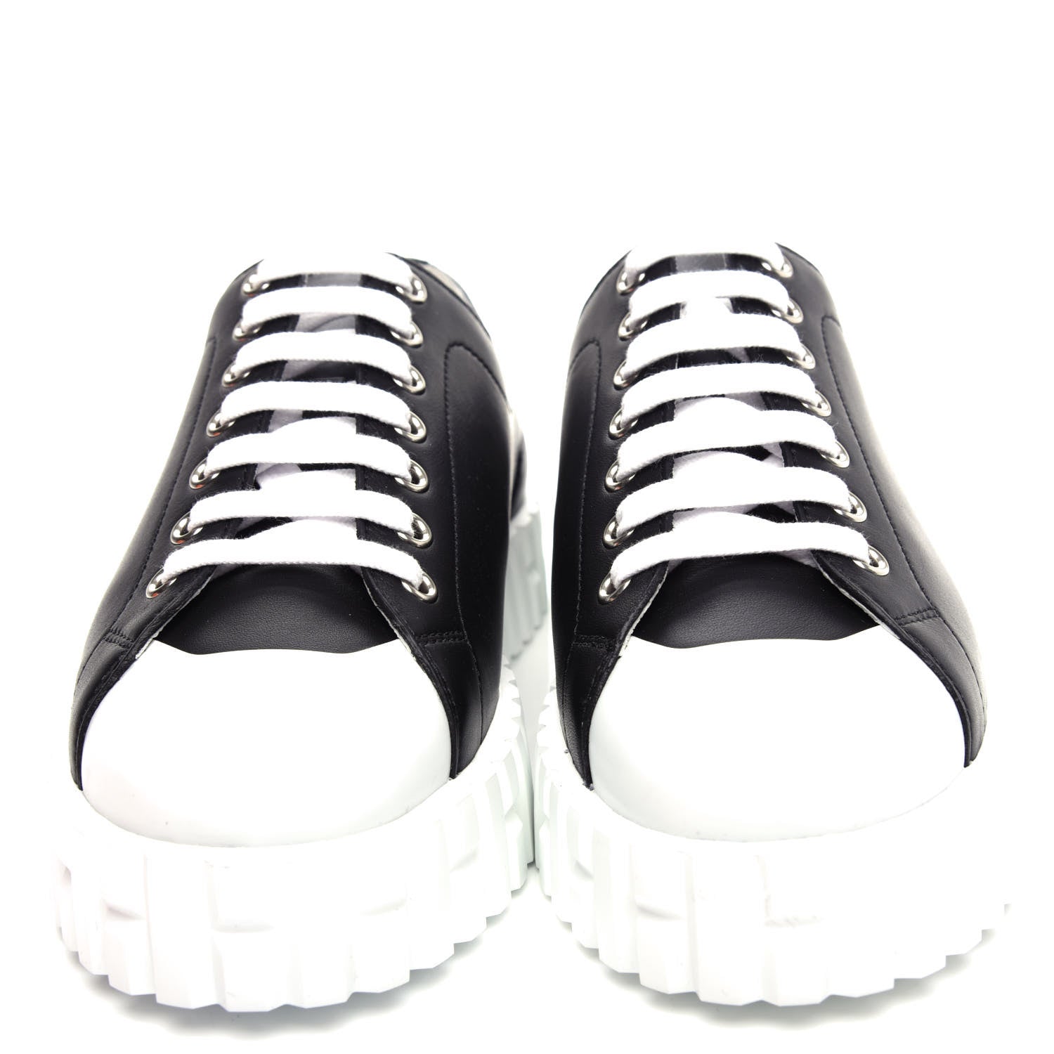 Hermes Calfskin Cross Sneakers 36 Black 5 of 10
