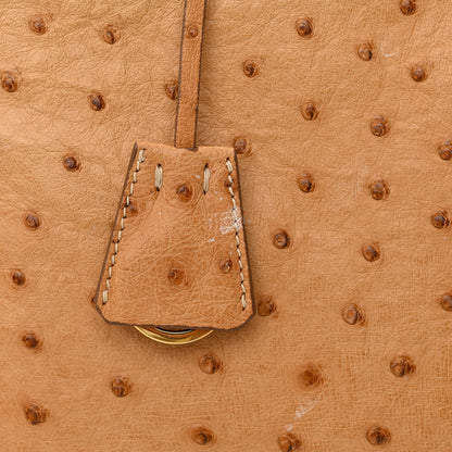 Prada Ostrich Executive Tote Cognac 16 of 18