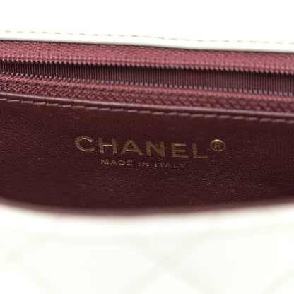 Chanel Lambskin Quilted Small Two Tone Day Flap Light Blue Burgundy 6 of 12