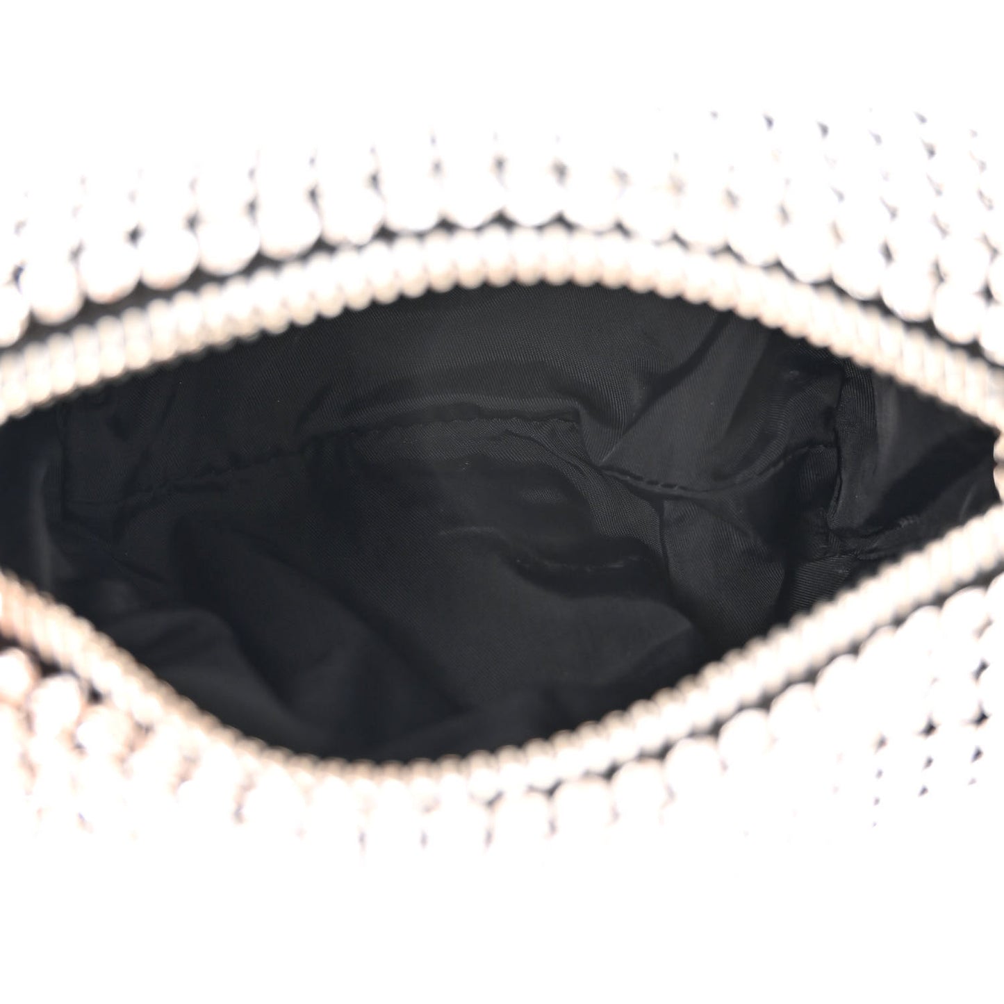 Mesh Crystal Rhinestone Mini Heiress Pouch Black Silver