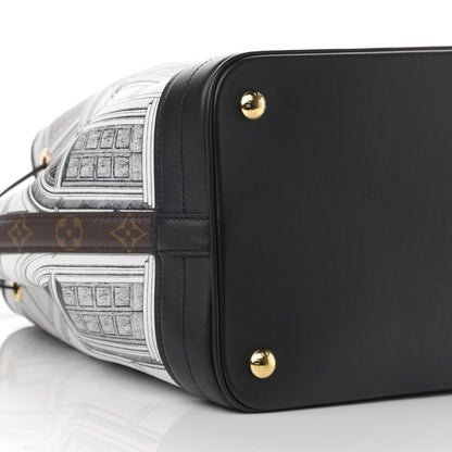 Louis Vuitton X FORNASETTI Calfskin Architettura Noe MM Black White 8 of 12