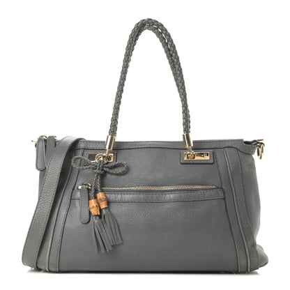 Gucci Pebbled Calfskin Small Bella Top Handle Bag Gray 1 of 18