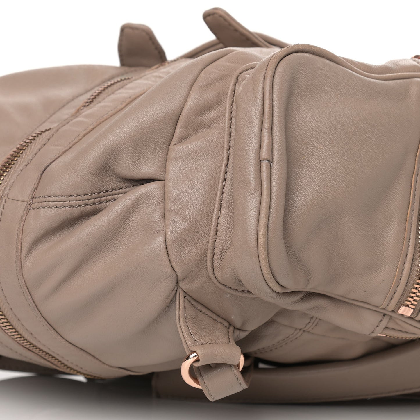 Lambskin Mini Marti Backpack Latte Rose Gold Hardware