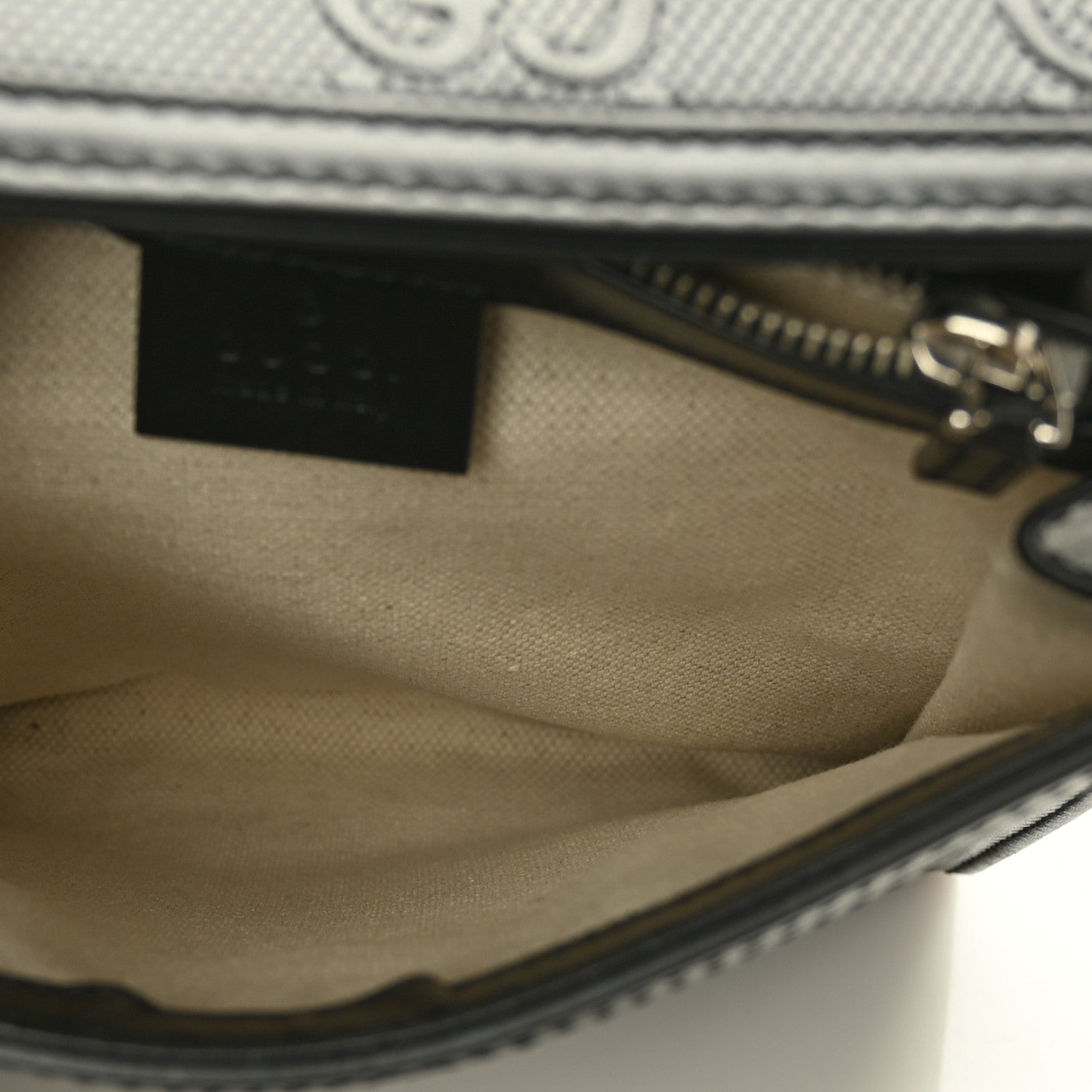 Gucci Calfskin GG Tennis Embossed Messenger Bag Black 5 of 7