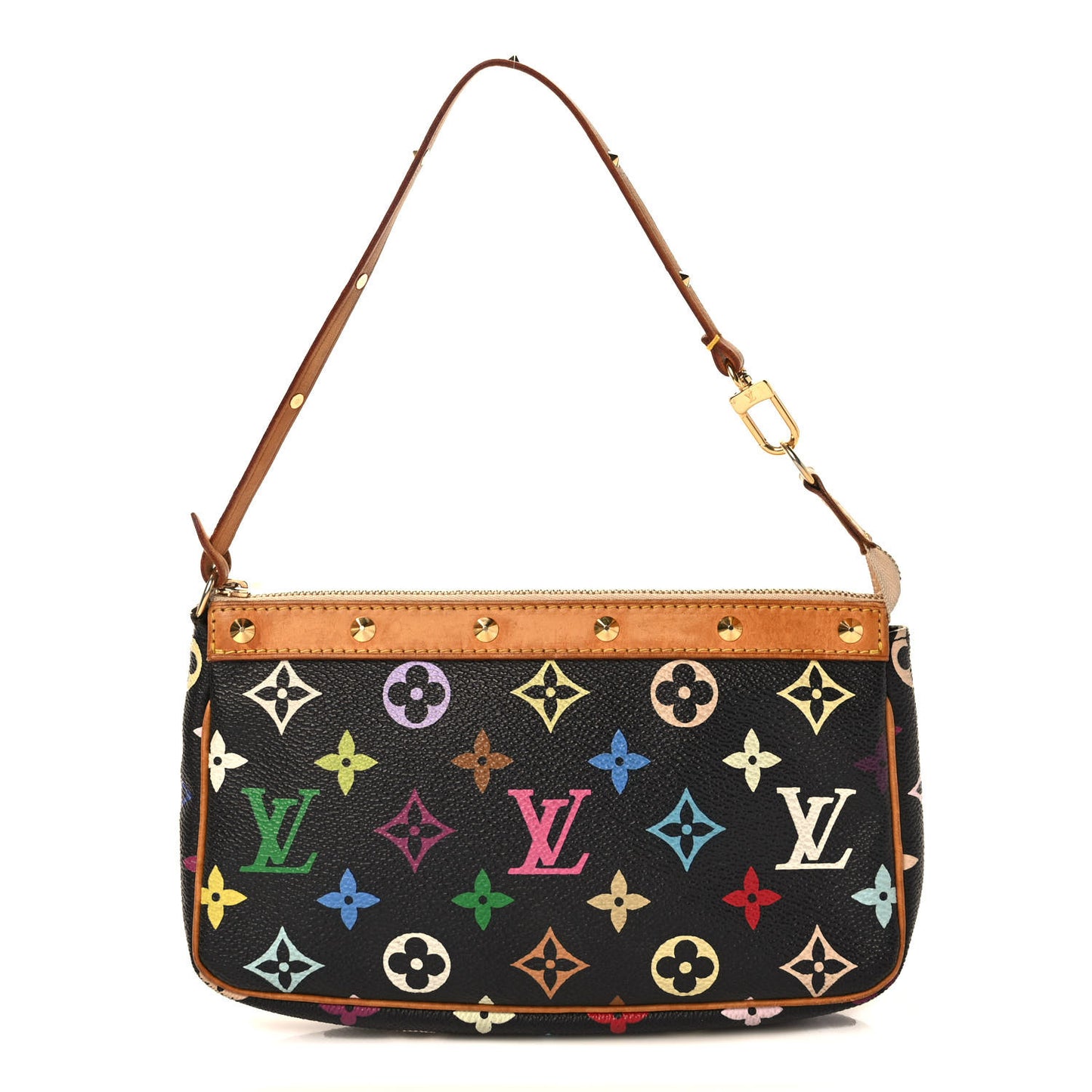 Monogram Multicolor Pochette Accessories Black