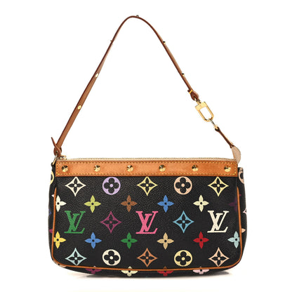 Louis Vuitton Monogram Multicolor Pochette Accessories Black 1 of 9