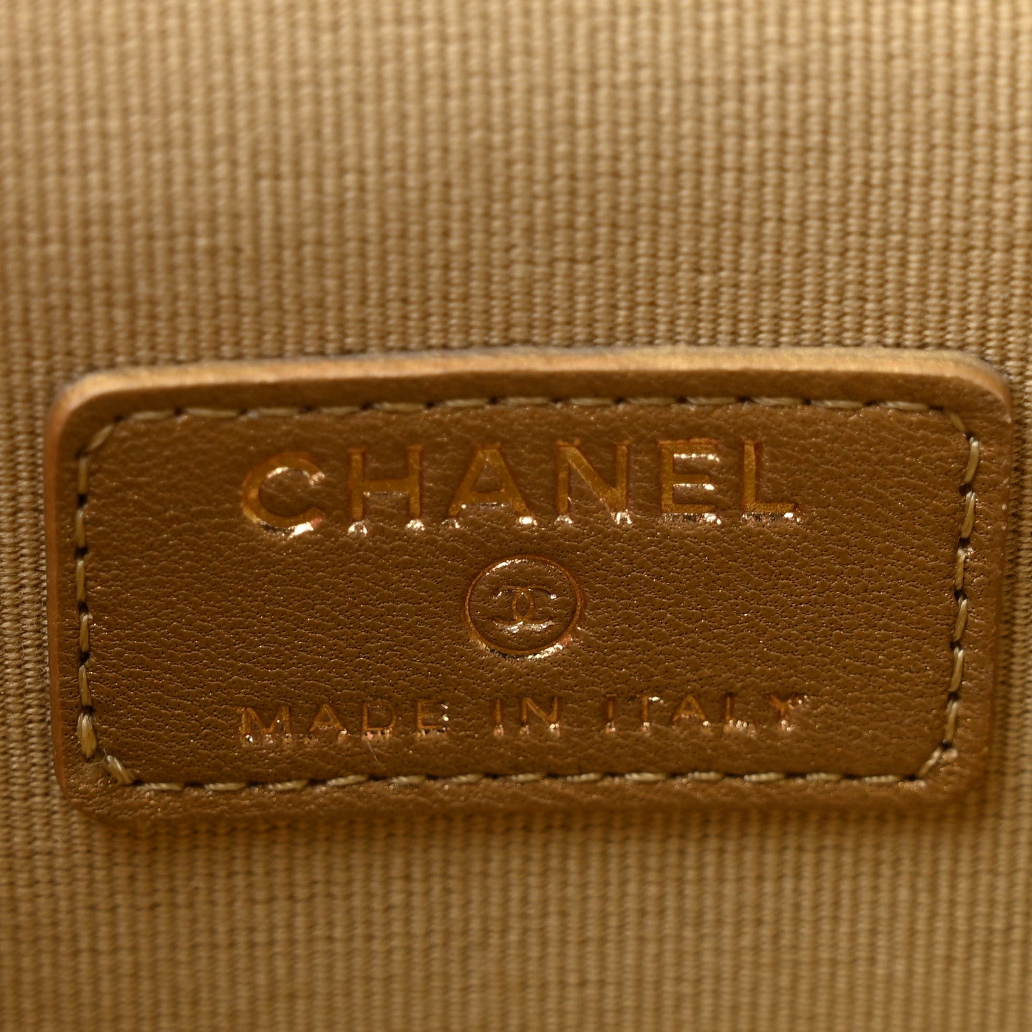 Chanel Lambskin Quilted Pearl Crush Mini Vanity Case With Chain Beige 6 of 11