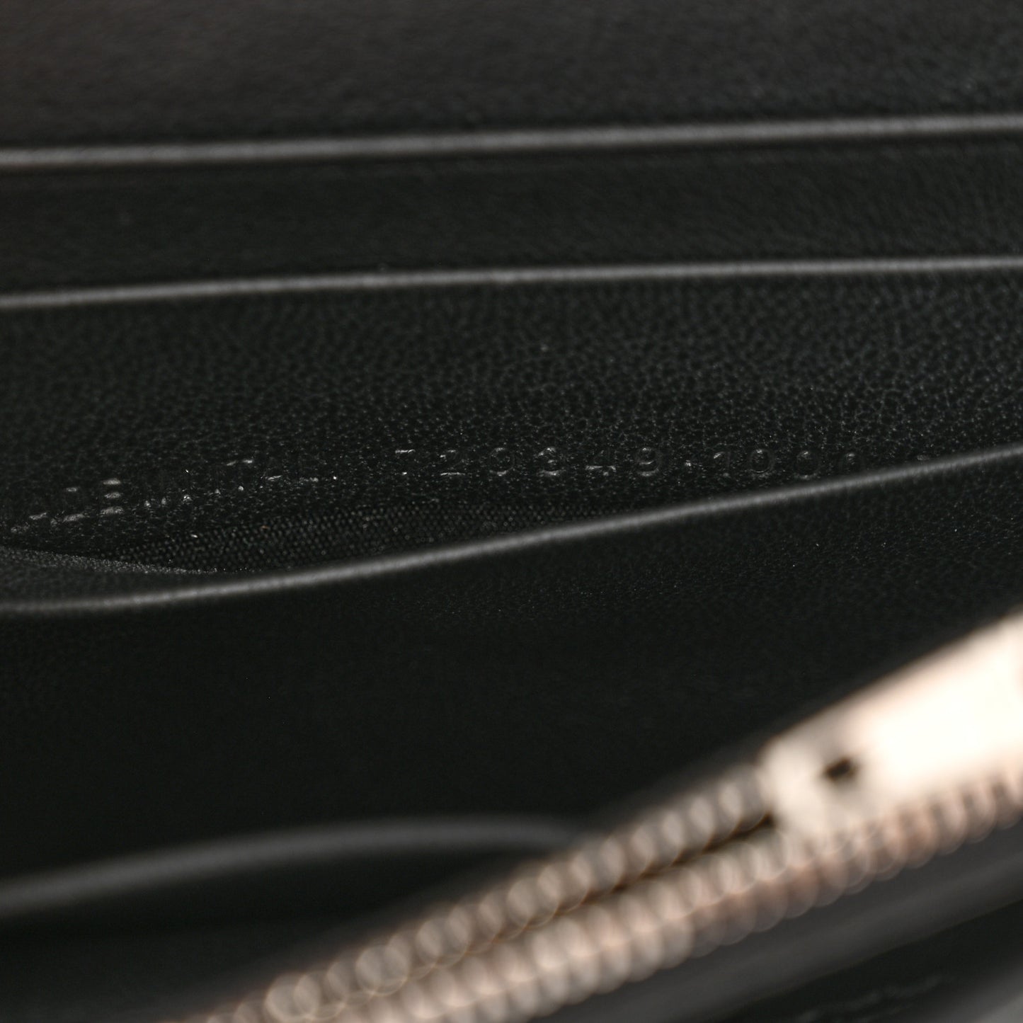Smooth Calfskin Crystal Diagonal Allover Logo Hourglass Wallet Black