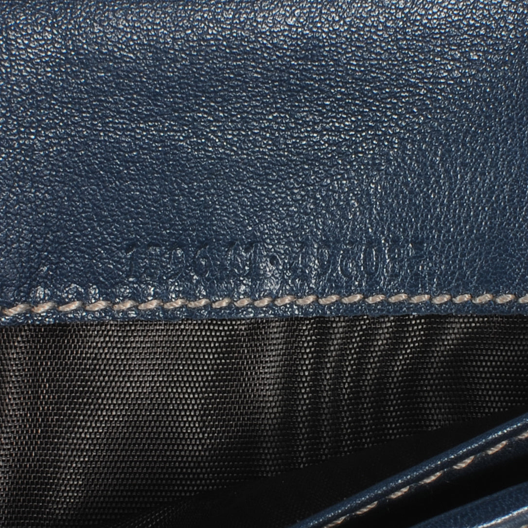 Guccissima Wave Continental Wallet Blue