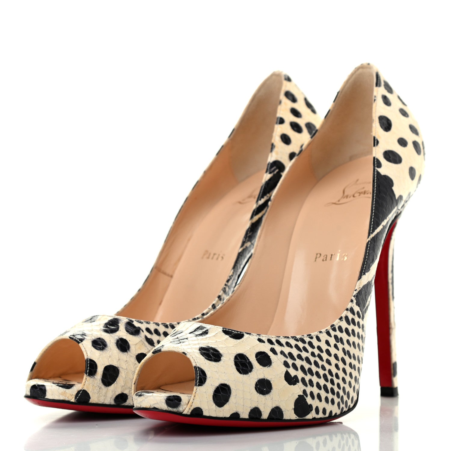 Christian Louboutin Snakeskin Watersnake Printed Nappa Pumps 40 3 of 9