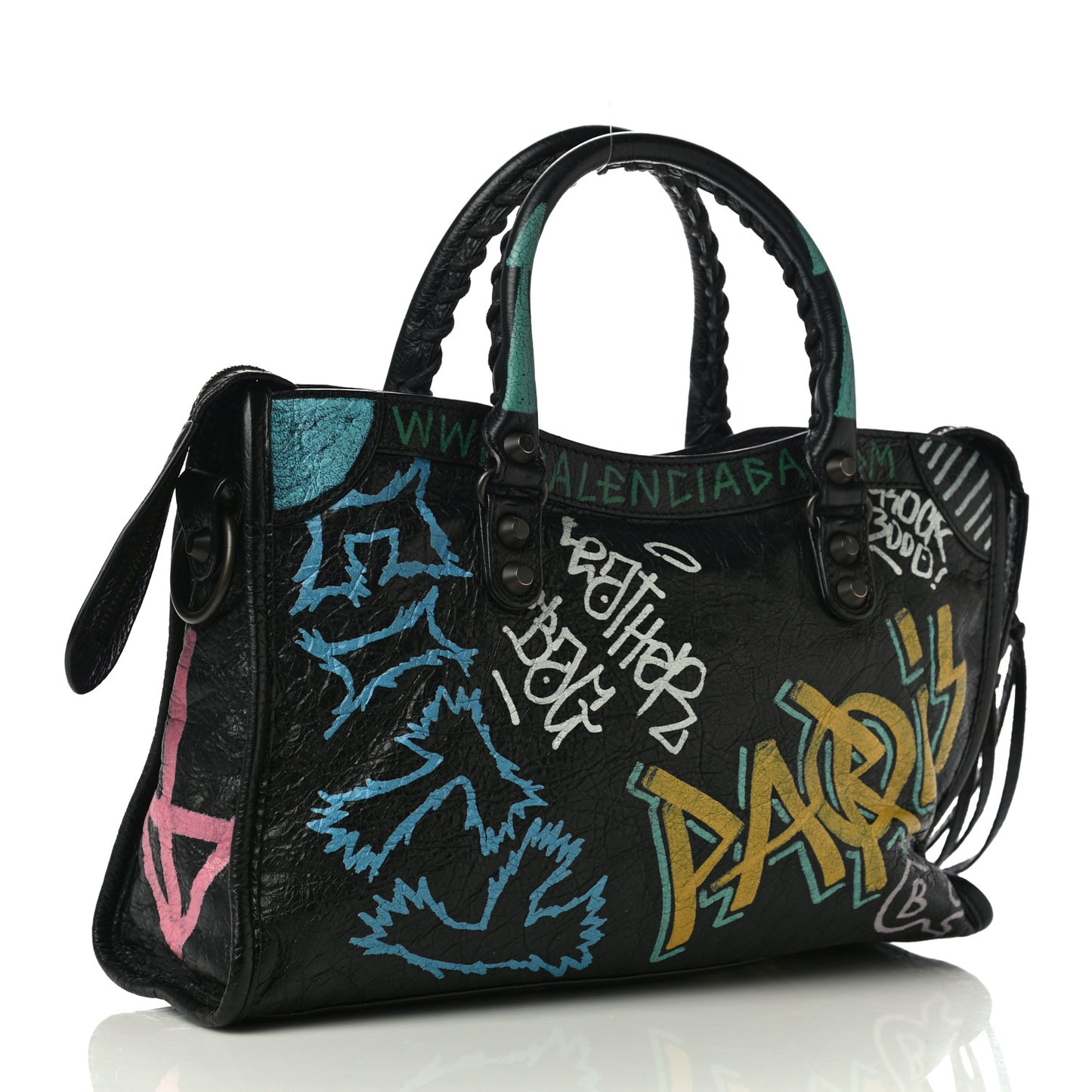 Agneau Graffiti All Over Classic Hardware S City Black Multicolor