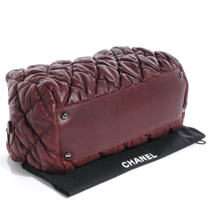 Chanel Leather Bubble Quilt Bowler Bordeaux 4 of 7