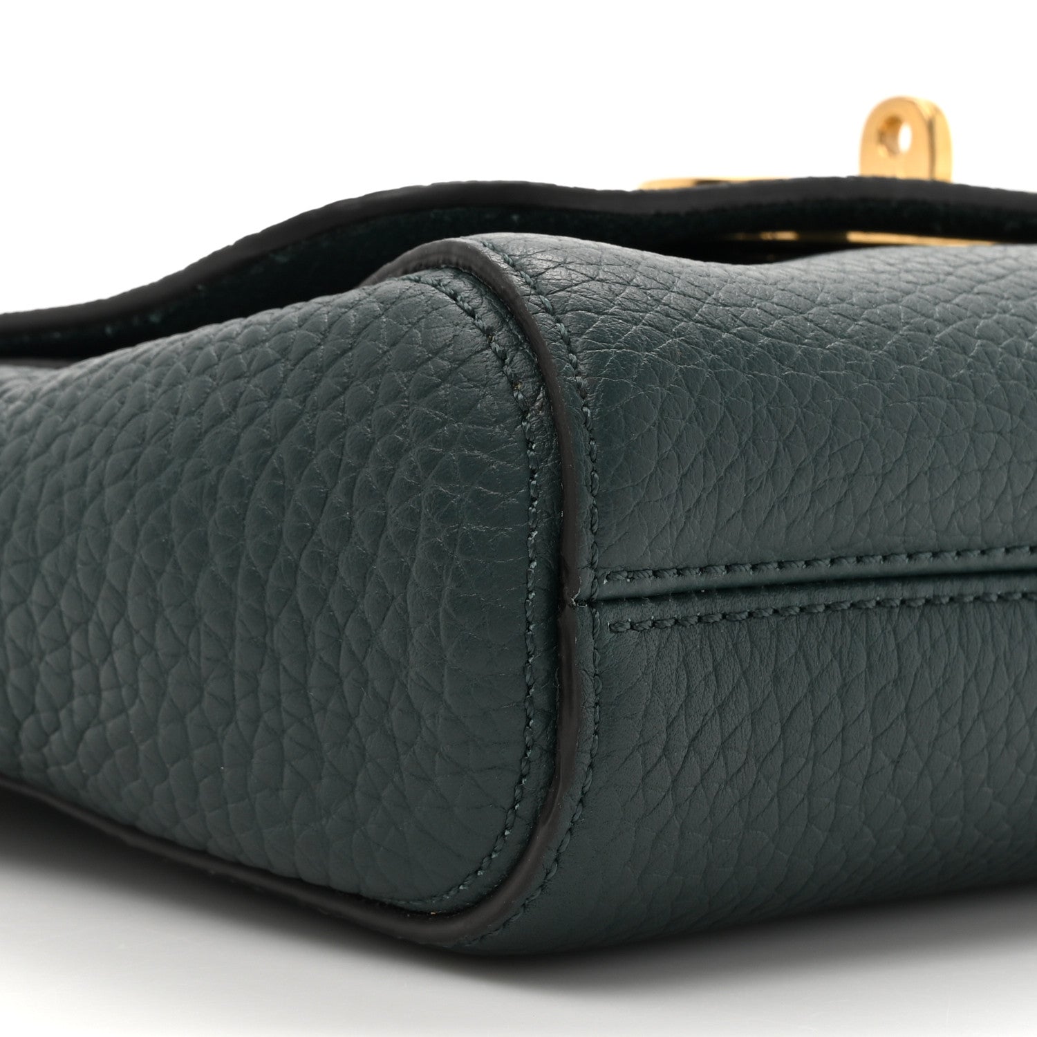 Mulberry Heavy Grain Calfskin Small Lily Flap Mulberry Green 8 of 11
