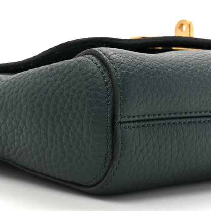 Mulberry Heavy Grain Calfskin Small Lily Flap Mulberry Green 8 of 11