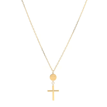 Gucci 18K Yellow Gold Cross Pendant Necklace 1 of 3