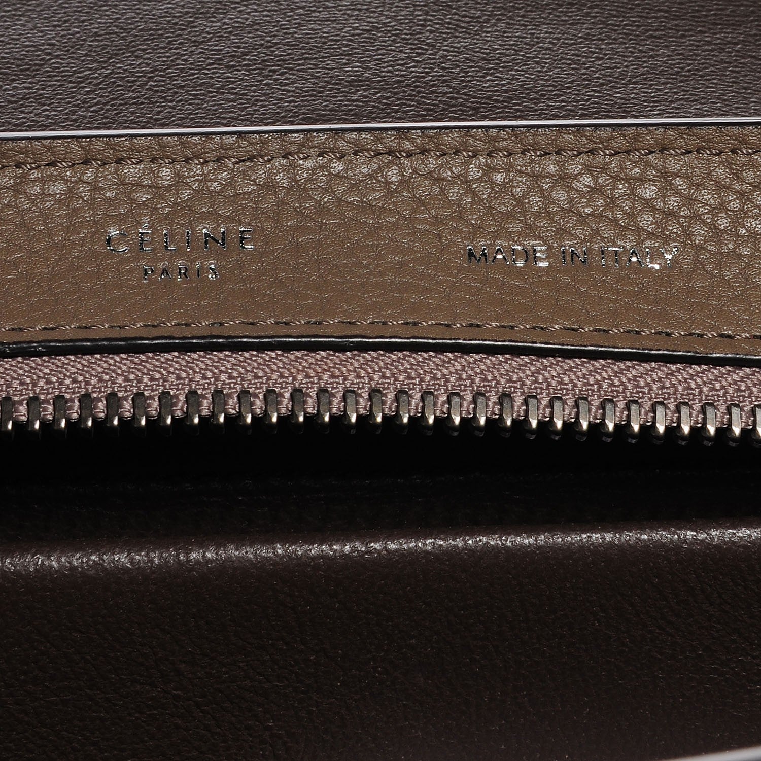 Celine Drummed Calfskin Suede Small Trapeze Dune 5 of 8
