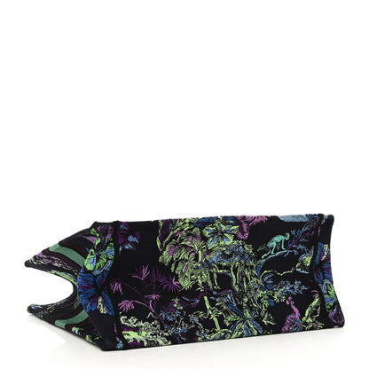 Christian Dior Canvas Embroidered Medium Toile de Jouy Voyage Book Tote Blue Multicolor 4 of 10