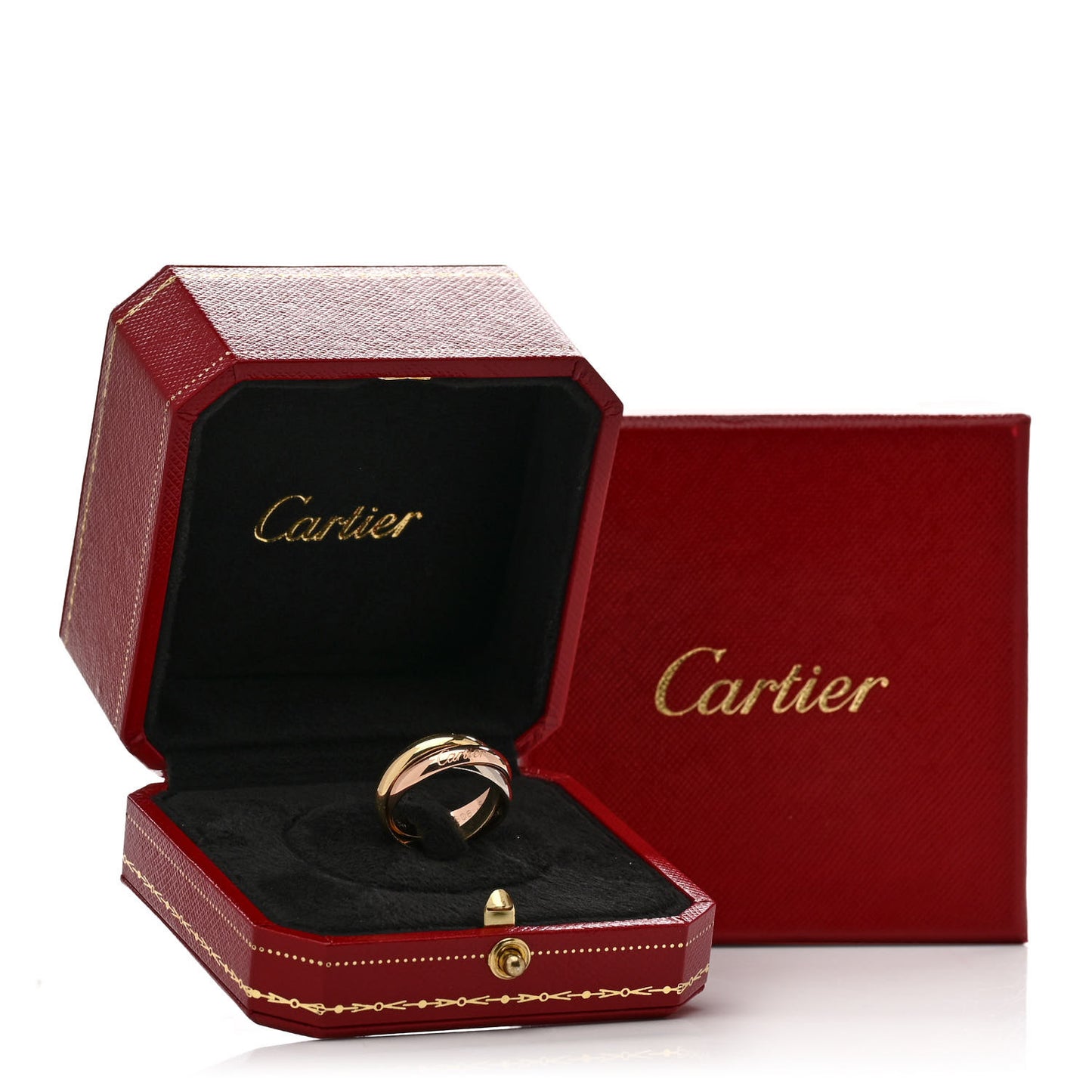 18K Pink Yellow White Gold Classic Trinity Ring 53 6.25