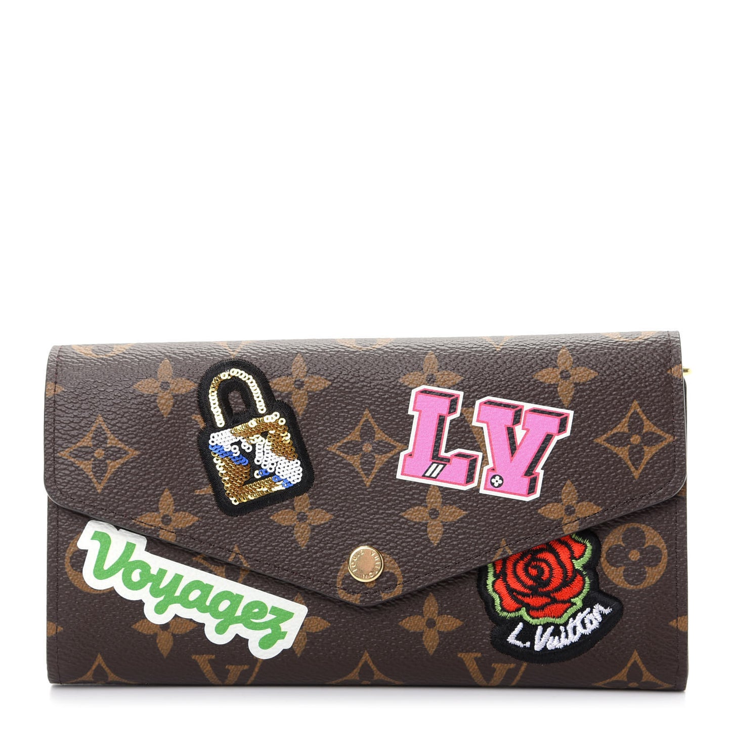 Monogram Travel Stickers Sarah Wallet