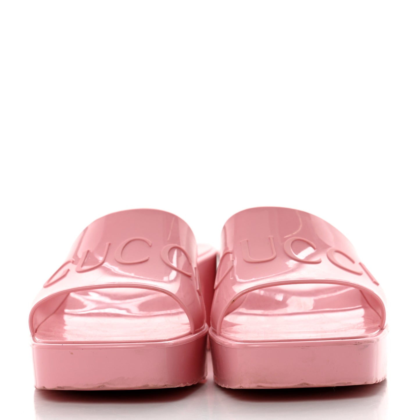Rubber Gucci Logo Womens Platform 20/60mm Slide Sandals 39 Wild Rose