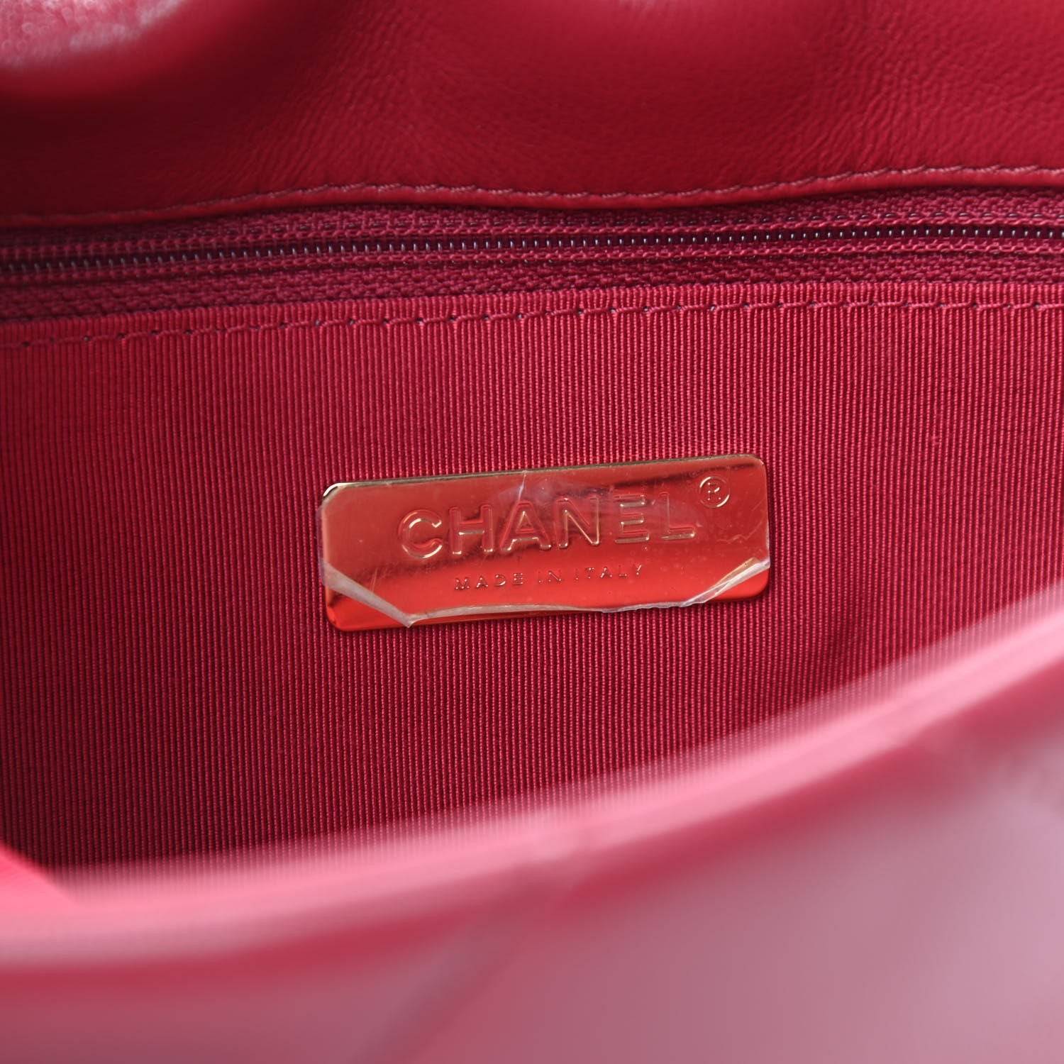 Chanel Goatskin Quilted Medium Chanel 19 Flap Red 6 of 9