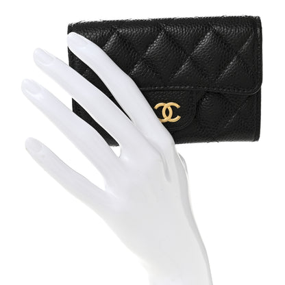 Chanel Caviar Quilted Flap Card Holder Black 2 of 10