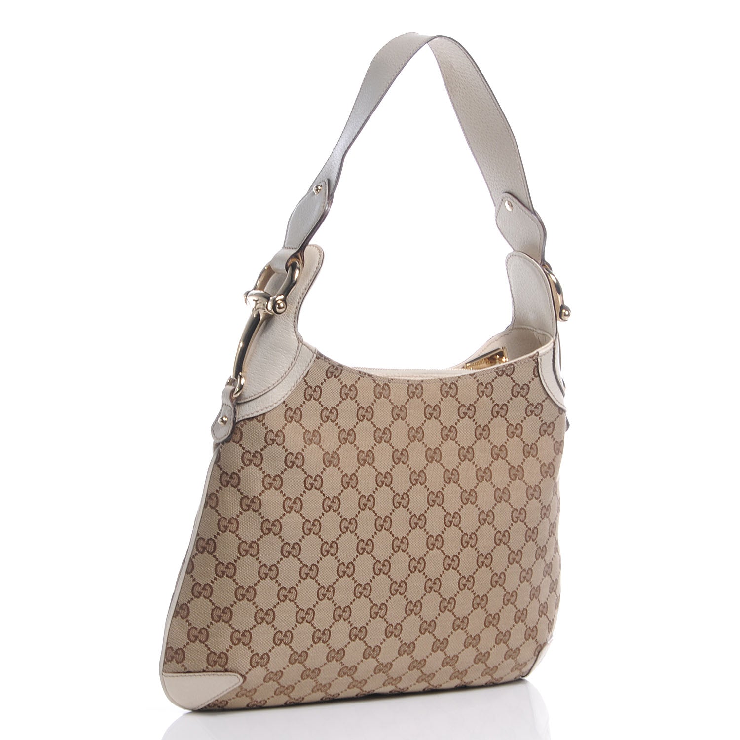 Gucci Monogram Creole Hobo Ivory 3 of 10