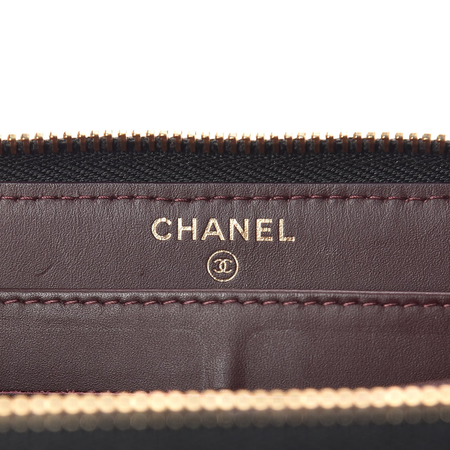 Caviar Quilted Large Gusset Zip Around Wallet Black