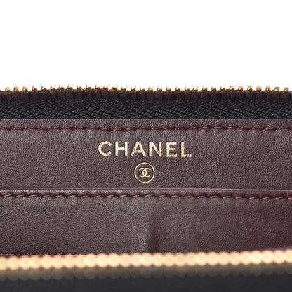 Chanel Caviar Quilted Large Gusset Zip Around Wallet Black 7 of 9