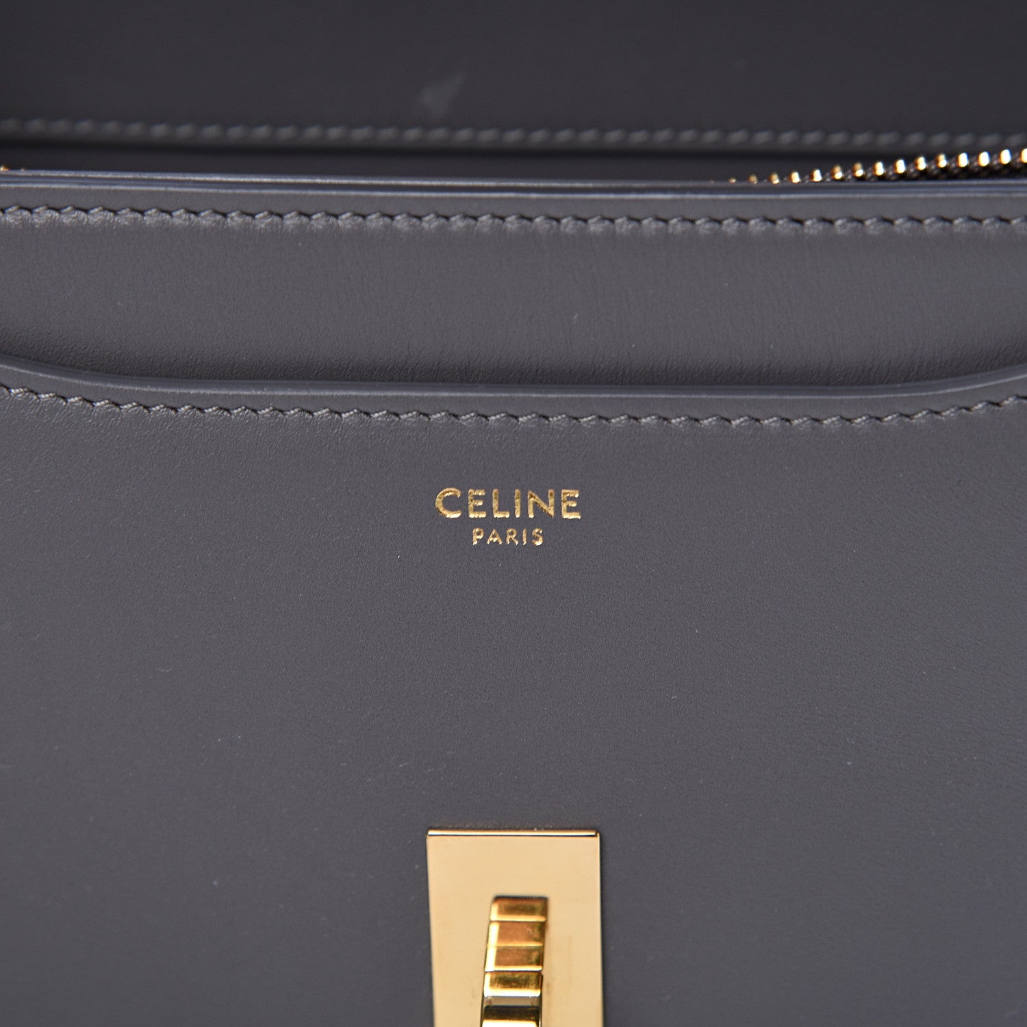 Celine Satinated Calfskin Small 16 Top Handle Bag Gray 5 of 14
