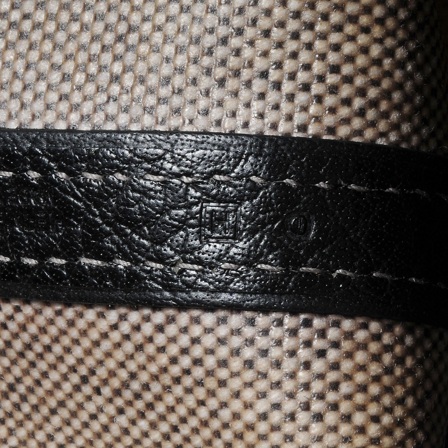 Hermes Toile Leather Garden Party MM Tote Black 8 of 8