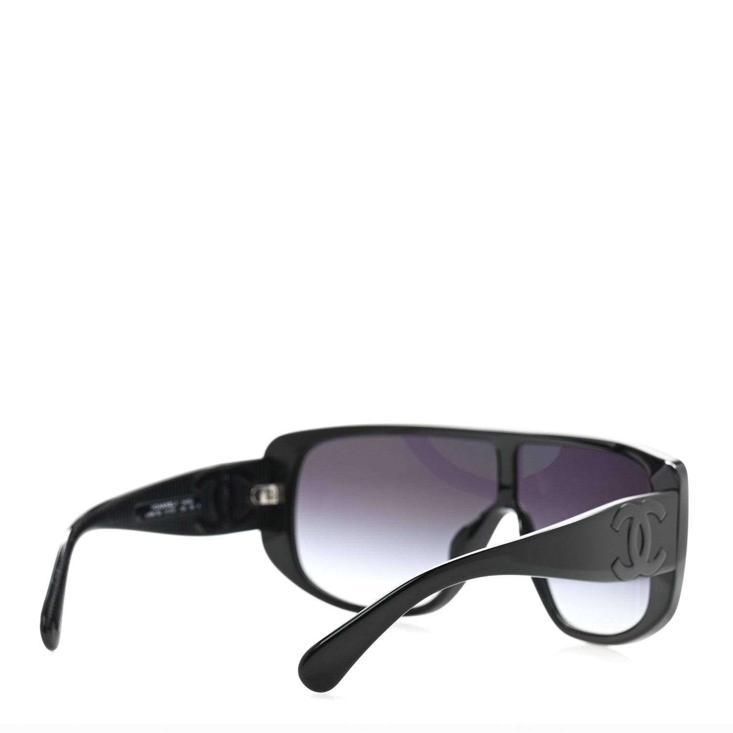 Chanel Acetate Shield Sunglasses 5495A Black 4 of 8