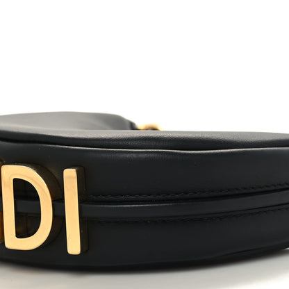 Fendi Vitello Grace Matte Nano Fendigraphy Hobo Charm Black 10 of 11