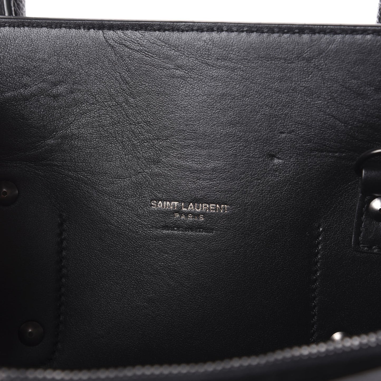Grained Calfskin Large Sac De Jour Carryall Black