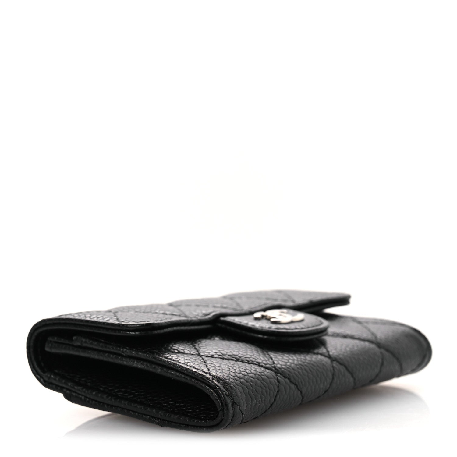 Chanel Caviar Quilted Flap Card Holder Wallet Black 4 of 10