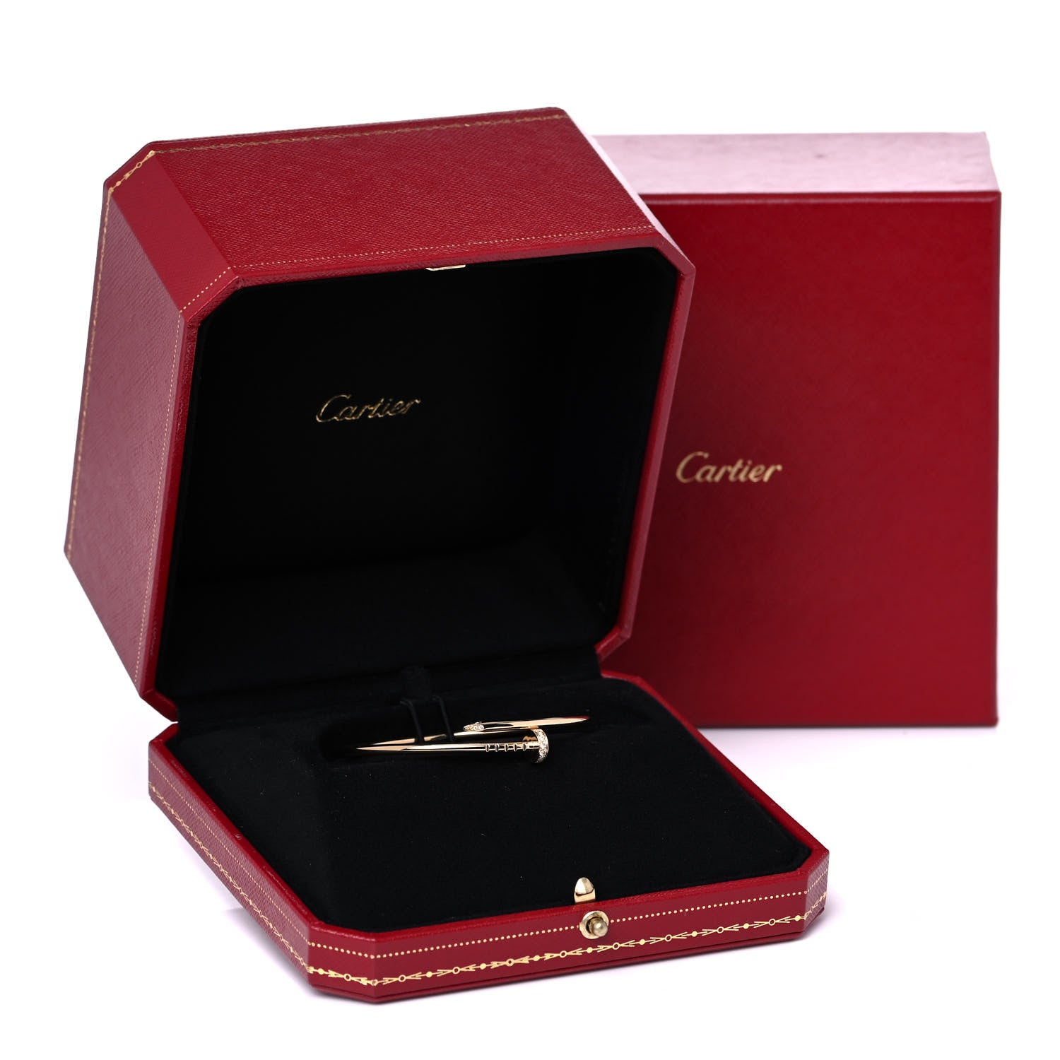 Cartier 18K Yellow Gold Diamond Small Juste Un Clou Bracelet 15 4 of 5