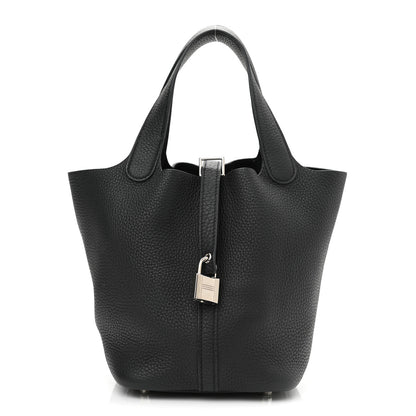 Hermes Taurillon Clemence Picotin Lock 18 PM Black 1 of 11