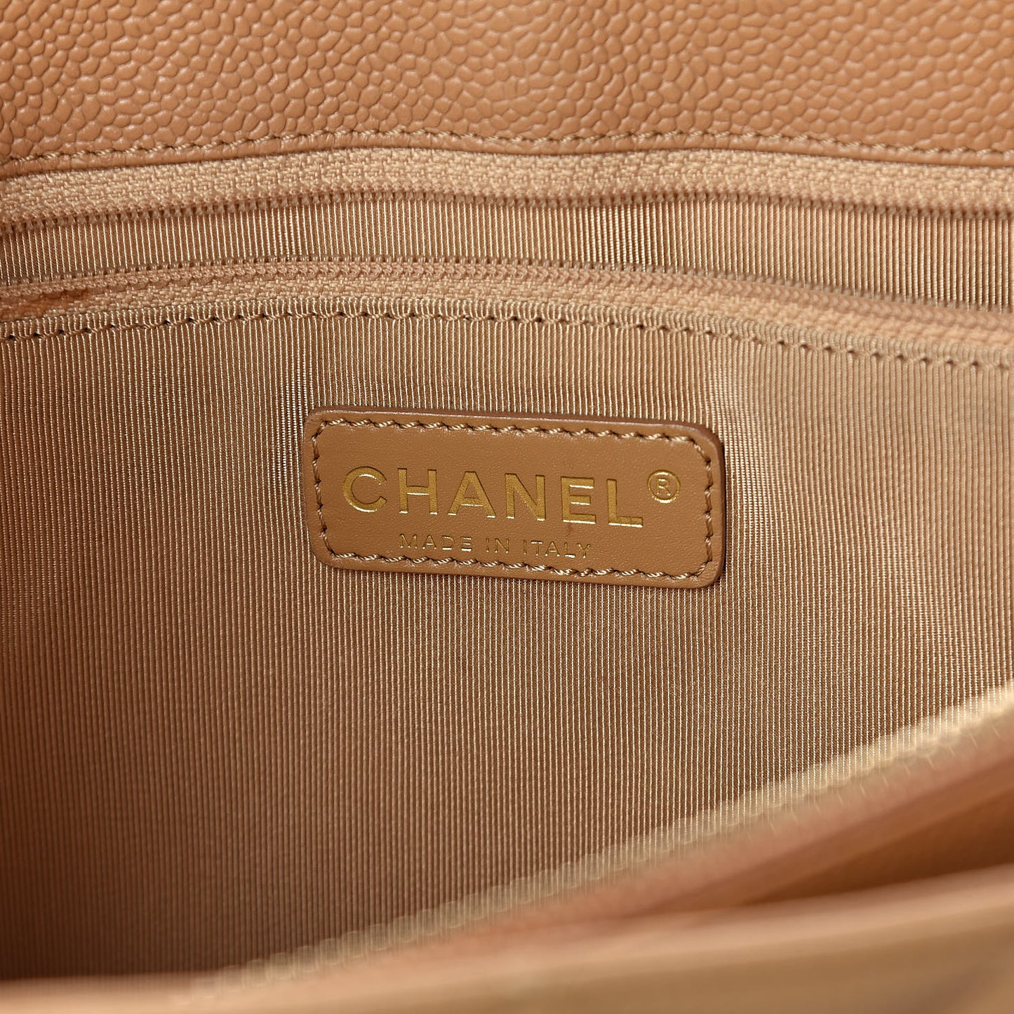 Caviar Quilted Grand Shopping Tote GST Beige